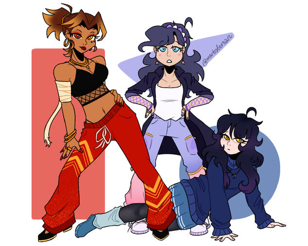 Hoshiko, Calypso, Fuyu (OC)