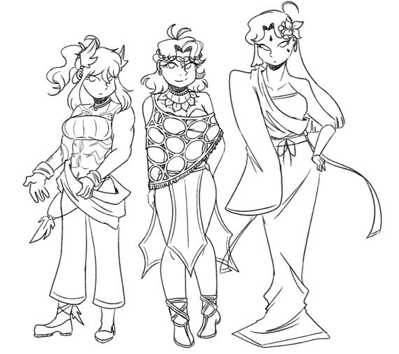 deity OCs (Athena, Kismet, and Tianshi)