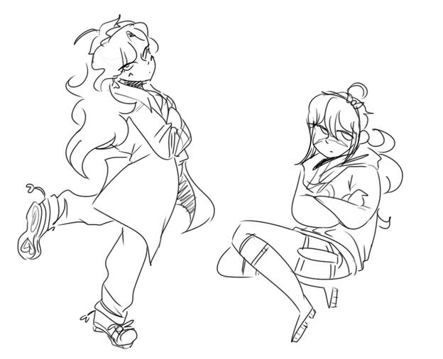 more OC sketchies (Calypso and Atlas)